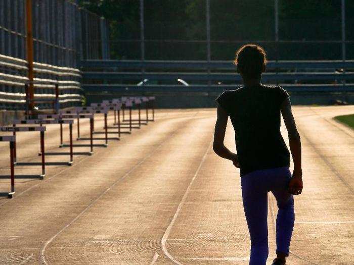 A year and a half ago, a babysitter signed the girls up for a track meet as a no-cost way to keep them busy.