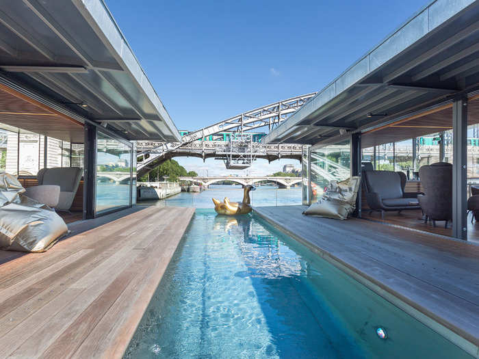 Situated on a barge in the Seine, it is quite literally a floating hotel.