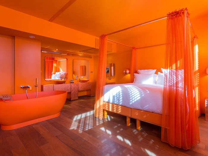 The suites rent for 256 euros ($286) a night. The Sunset Suite