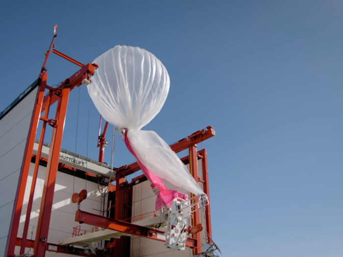 It also has cranes that can launch "dozens" of balloons a day.