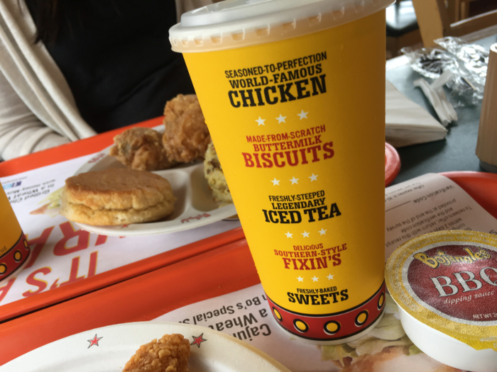 But the sweet tea is one of my personal favorite aspects of the Bojangles