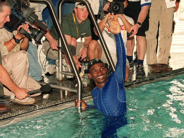 Nicknamed "Eric the Eel," Eric Moussambani, a swimmer from Equatorial Guinea, became a fan-favorite for his inspirational story, though he finished the 100-meter freestyle with the worst time in Olympic history.