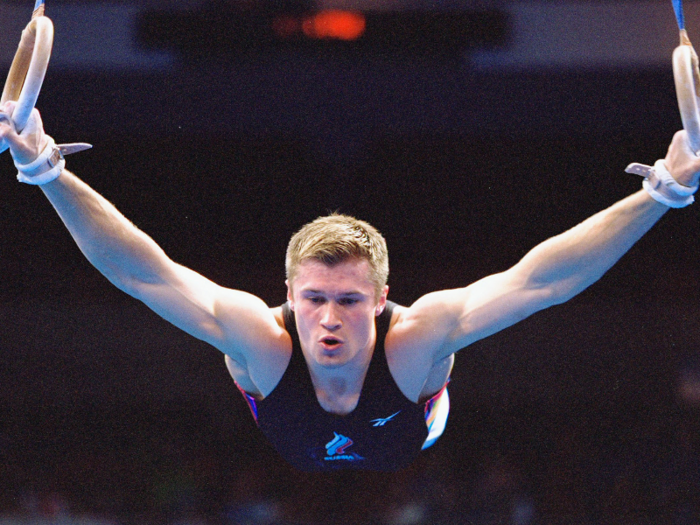 Russian gymnast Alexei Nemov won the most medals in the entire games, pulling in two individual golds.