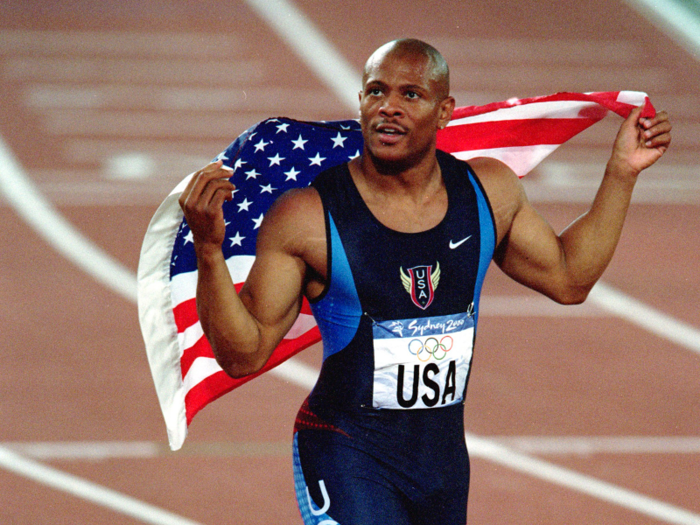 Maurice Greene also starred for US track, winning a gold in the 100 meters and the 4x100-meter relay.