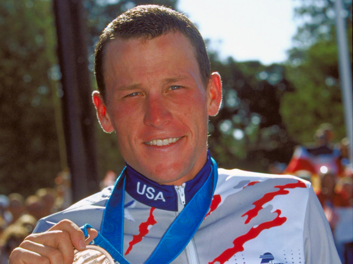 In 2000, Lance Armstrong was 28 years old and fresh off his first Tour de France victory. He won bronze in the individual time trial.