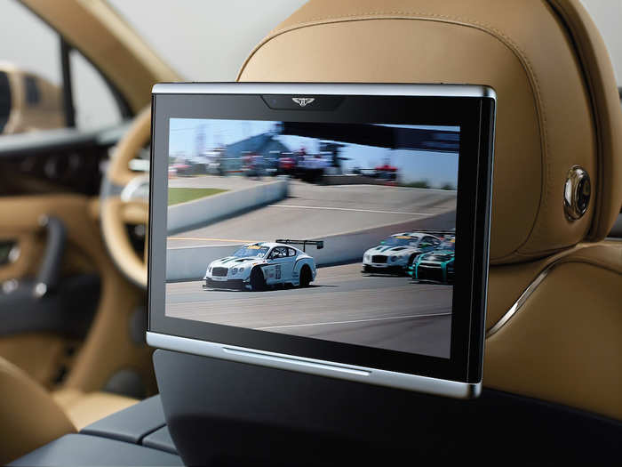 The car also has 8-inch screens on the back of the front seats for entertainment.