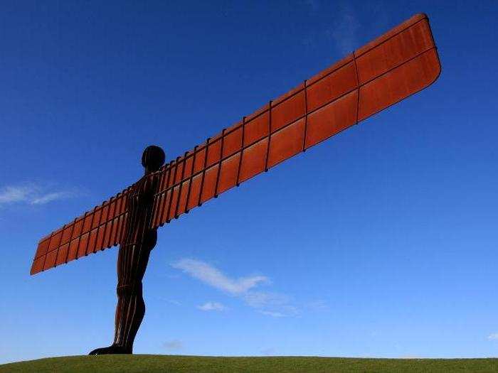 5. The Angel of the North, a sculpture by Sir Antony Gormley, stands proud in Tyne and Wear.