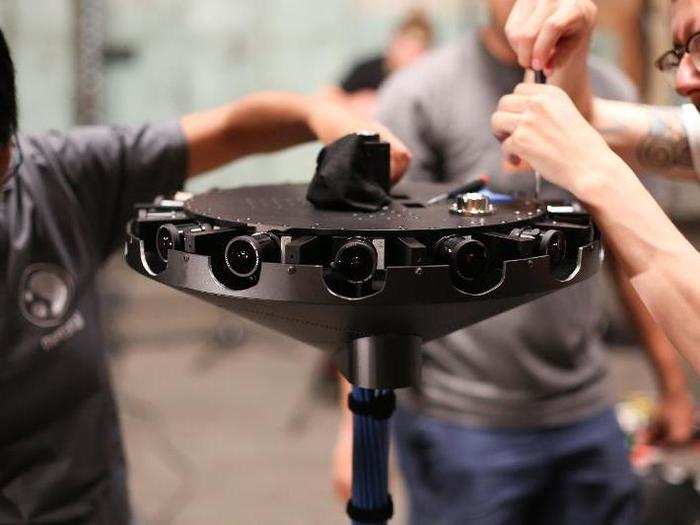 ...and the Facebook Surround 360 camera, designed to shoot super-high-resolution video for virtual reality.