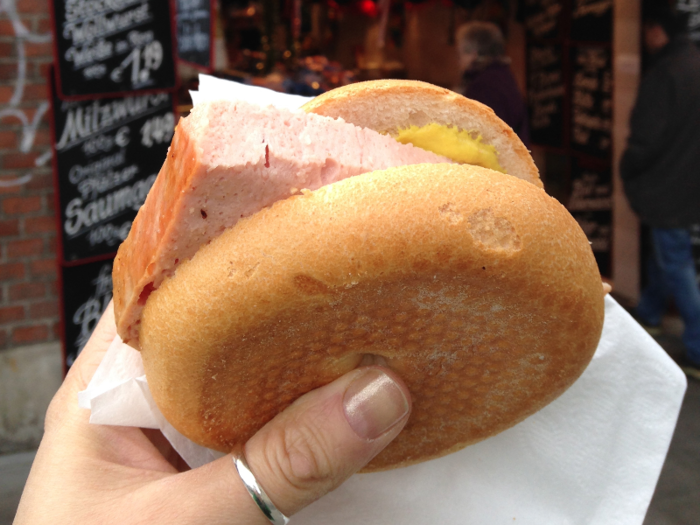 Leberkäse is similar in texture and taste to bologna, but it