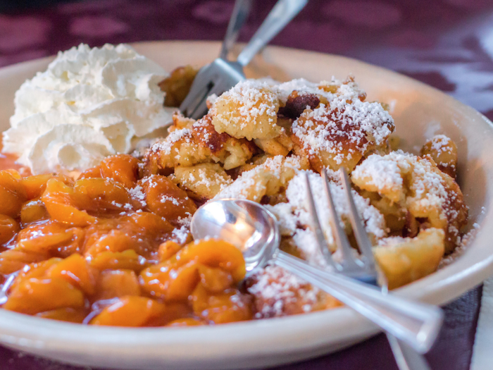 Popular in both southern Germany and Austria, kaiserschmarrn is caramelized, shredded pancake that