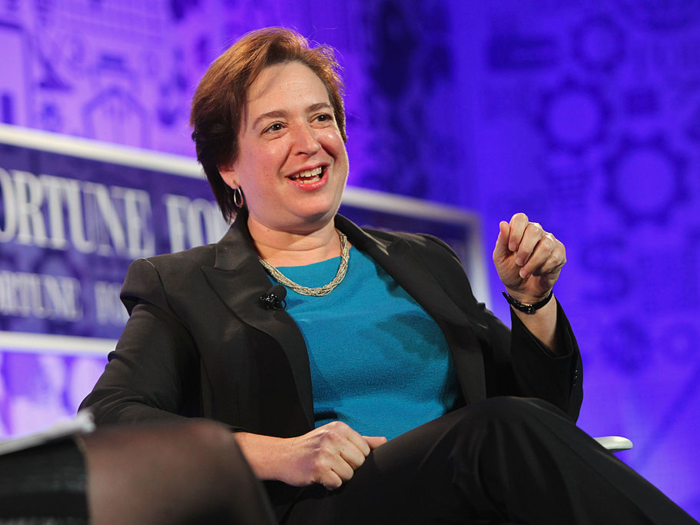 Elena Kagan became a justice of the Supreme Court in 2010 following a nomination from President Obama. Kagan had previously clerked for the late Supreme Court Justice Thurgood Marshall in 1988. She graduated from Harvard Law School in 1986 and took the helm as the school’s dean in 2003, where she served until her appointment to SCOTUS.