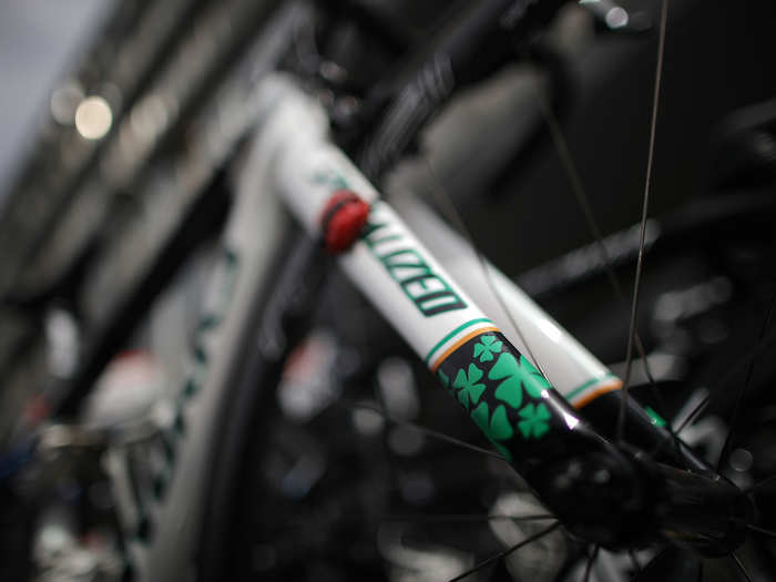 There were many custom touches, like these shamrocks on Irishman Dan Martin