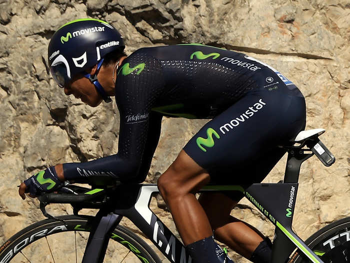 Nairo Quintana time-trialed in a Catlike RAPID helmet. It