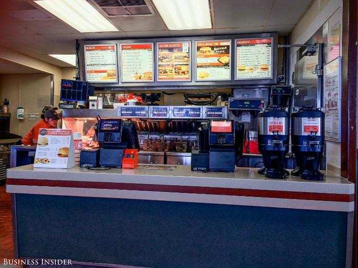 No line at the register — I must have beat the lunchtime rush. Of course, most Whataburgers are open 24/7, so a late-night burger is always an option.