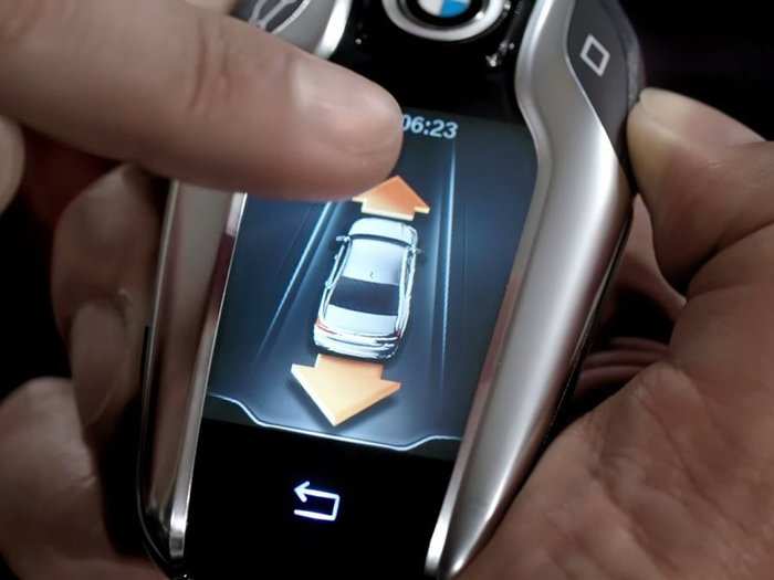 You can also automatically pull in and out of your garage using BMW