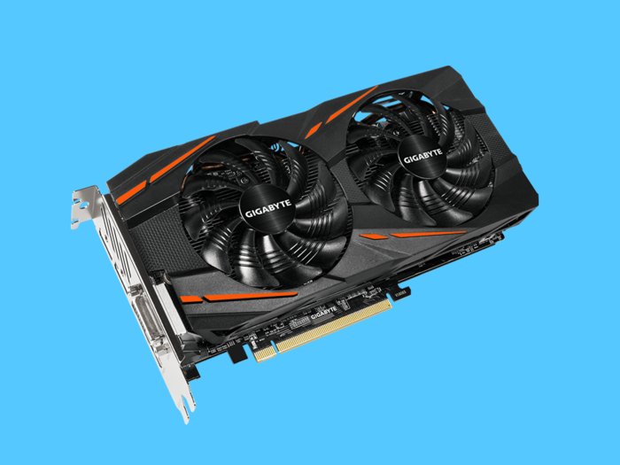 The graphics card: Gigabyte AMD Radeon RX 470 G1 Gaming 4GB