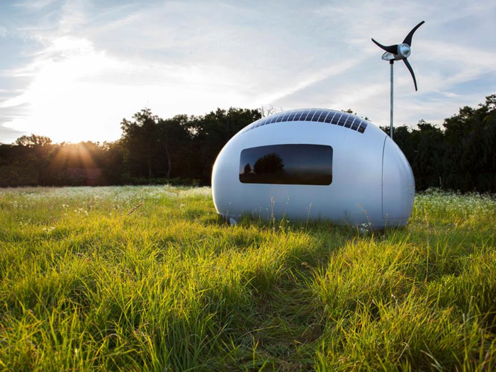 The Ecocapsule is a self-sufficient, environmentally friendly, tiny mobile home that looks like an egg.