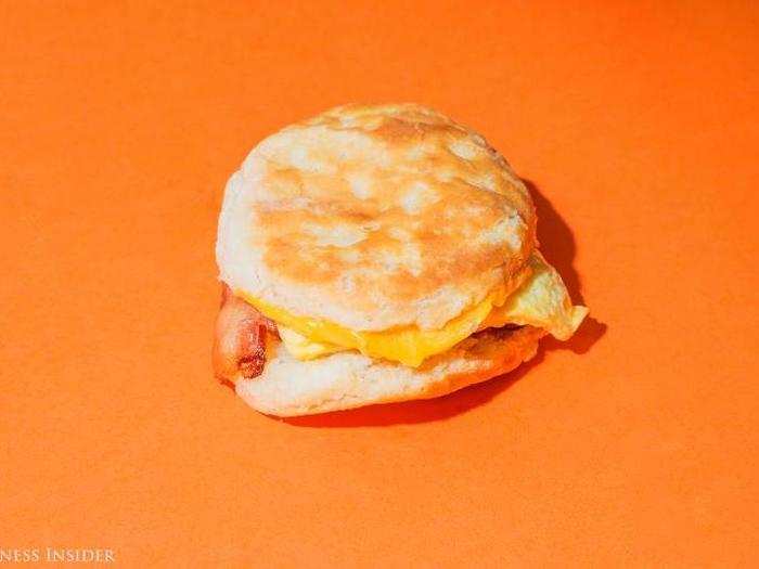 Chick-fil-A bacon, egg, and cheese biscuit: Something isn