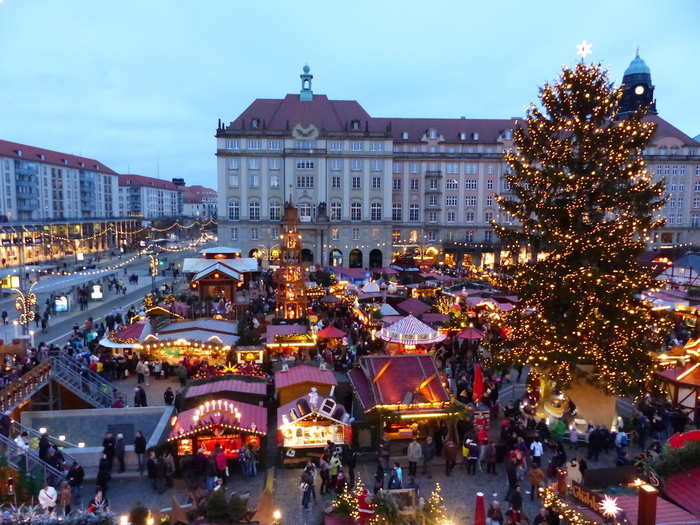 Strietzelmarkt in Dresden, Germany.