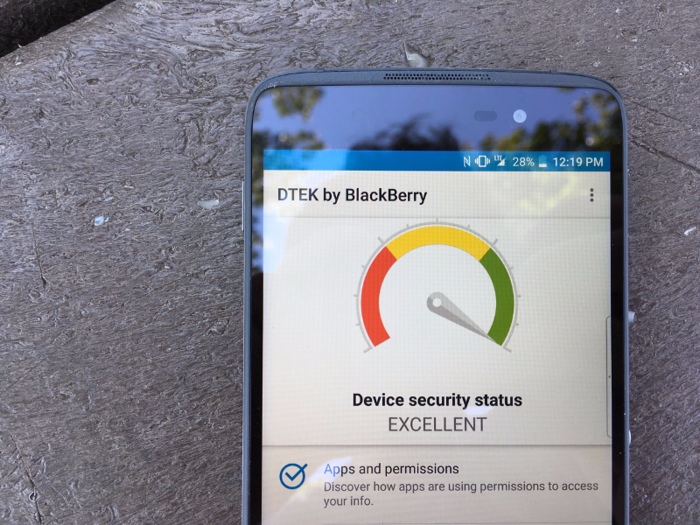 What you’re most likely to use is the DTEK app, which gives the phone its name. This breaks down the state of your device’s privacy into a simple checklist, topped by an overall grade.