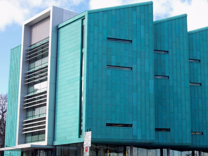 20. The unusual library building at the University of Sheffield is a striking piece of architecture. The university is also surrounded by the scenic Peak District National Park.