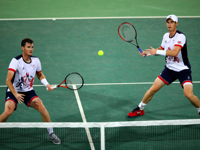 Jamie Murray (left) and younger brother Andy play tennis doubles for Great Britain. Unfortunately, the pair lost their first match in Rio and won