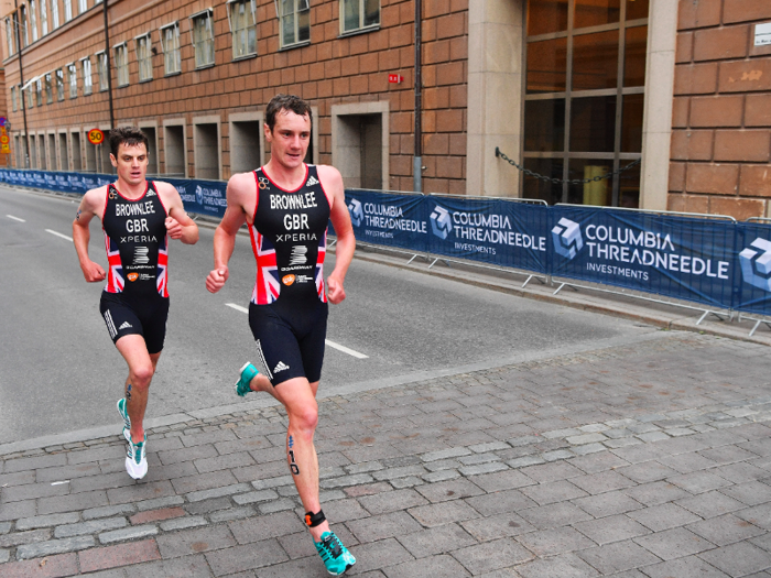 In the London Games, British triathletes Jonny Brownlee (left) and older brother Alistair took home the gold and bronze medals, respectively. Now, they