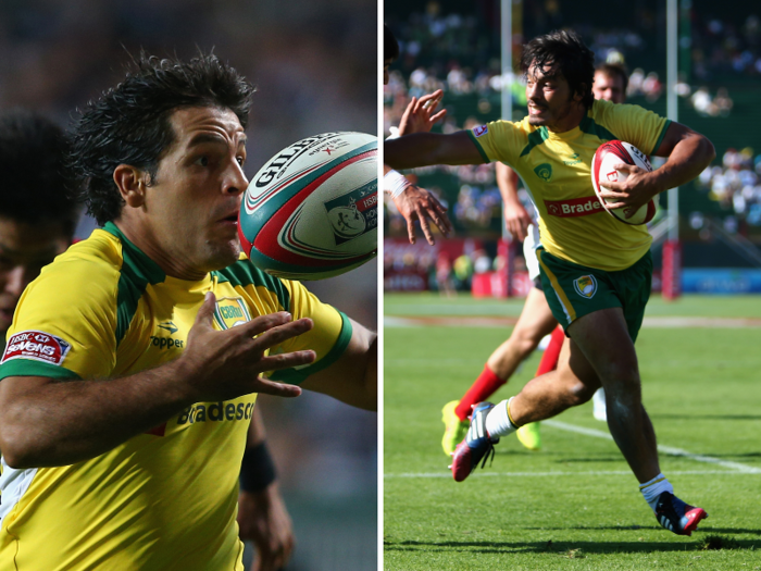 Lucas Duque (left) and younger brother Moises are one of two sets of brothers playing rugby for Brazil.