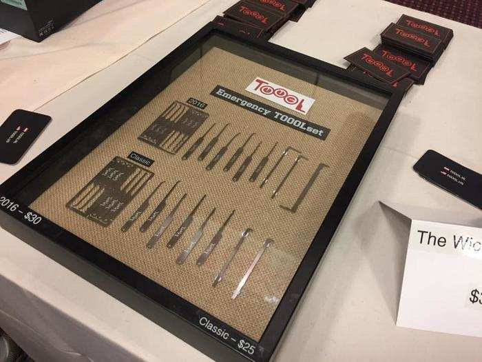 The non-profit TOOOL, or The Open Organization of Lockpickers, was on hand selling lock pick sets, in addition to teaching the basic skills. Hacking computers is all about finding weaknesses and exploiting them, and that is the basis of lock-picking, albeit in a physical object.