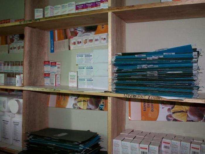 The health center has run out of birth control pills, which means that women visiting the clinic only have the option of getting the Depo shot or condoms to prevent unwanted pregnancies when the NGO doctors are not around.