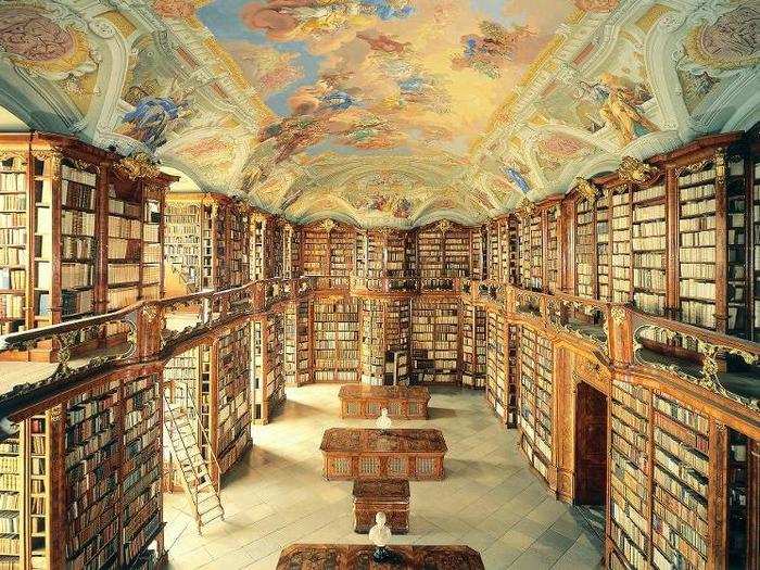 The Admont Library in Admont, Austria