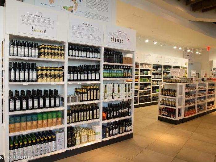 There are also over 100 varieties of extra virgin olive oil from producers that exclusively harvest in Italy.