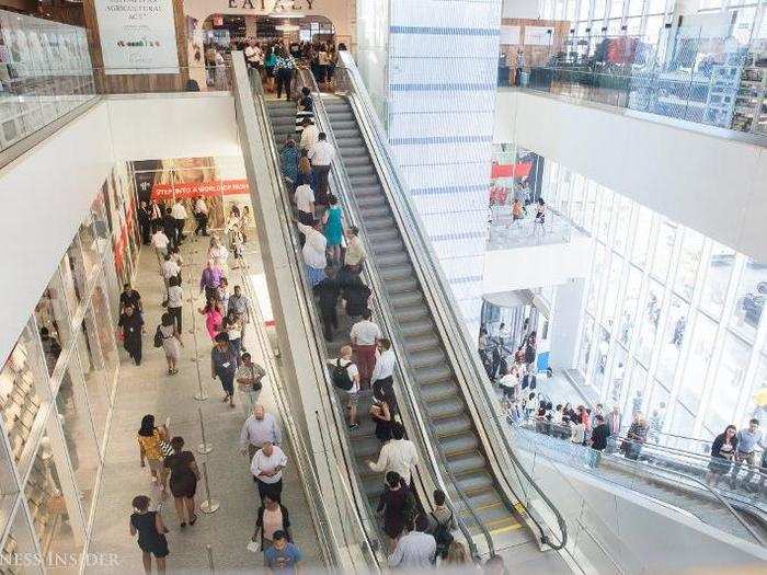 By the time we were heading out, we saw that the line to get in stretched outside the building, through the main hallway, and along two escalators.