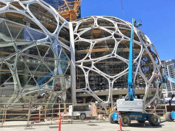 The 100-foot tall domes, scheduled for completion in 2018, will be filled up with more than 300 plants that are endangered species, essentially turning the place into a conservation project as well.