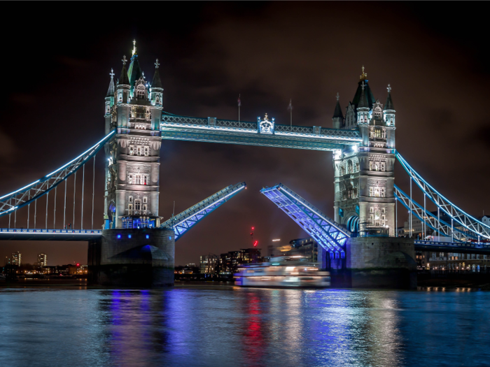 The Tower Bridge was built in the late 1800s, but it