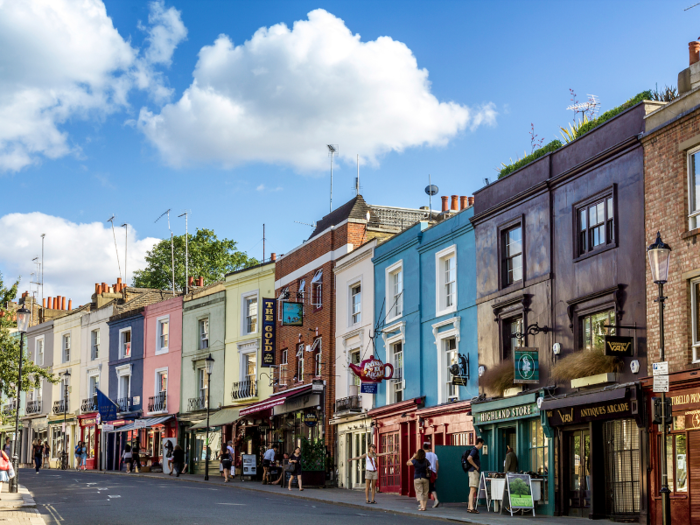 Notting Hill is also home to Portobello Road Market. The market