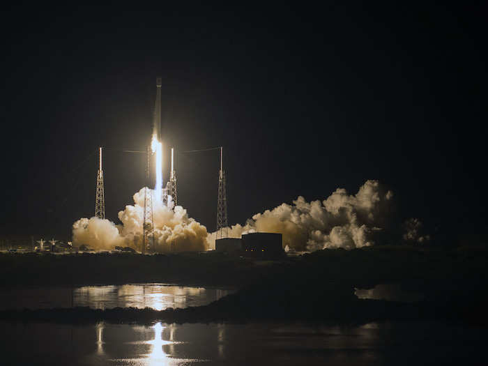 The Falcon 9 rocket lifted off from Cape Canaveral at 1:26 a.m., as scheduled.