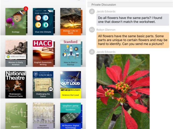 iTunes U is a great resource for free lectures and coursework from many of the top schools.