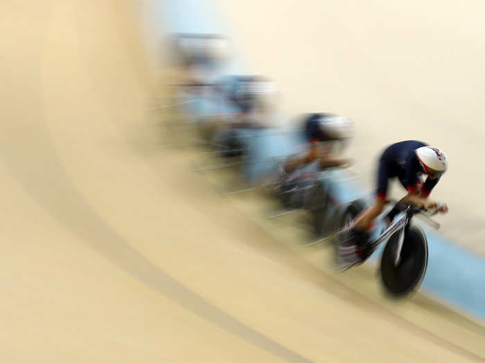 As a cyclist cuts through the air, he produces a slipstream that trails behind him. Another cyclist riding in this slipstream will use about one third less energy.