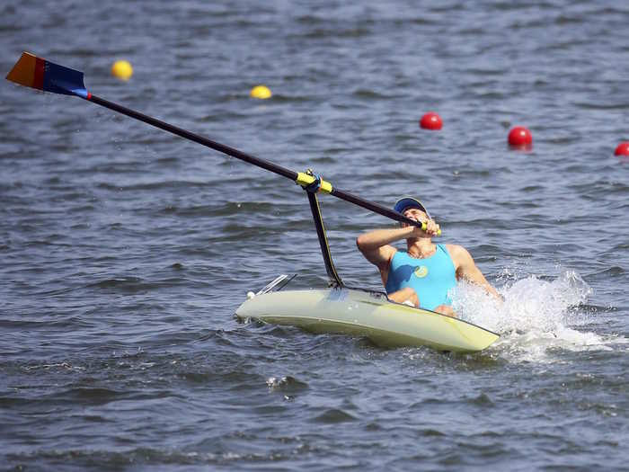 Taller rowers are heavier, which means their boats are weighed down lower in the water. This means more water resistance. To balance this out, tall rowers use longer, stronger strokes.