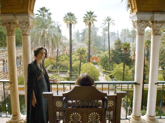 "Thrones" producers filmed the scenes for the Water Gardens of Dorne at the Real Alcázar in Seville, Spain. The royal palace dates back to 913 when the region was controlled by the Moors, but has since been updated several times.