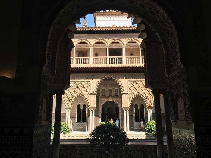 Because it was 104 degrees outside when I visited, I spent a lot of my time next to the cool tile walls on the inside, with a view of the beautiful courtyard.