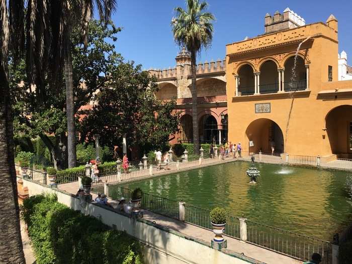 We could see the yellow building where "Game of Thrones" filmed Prince Doran overlooking Dorne on the back side of the palace.