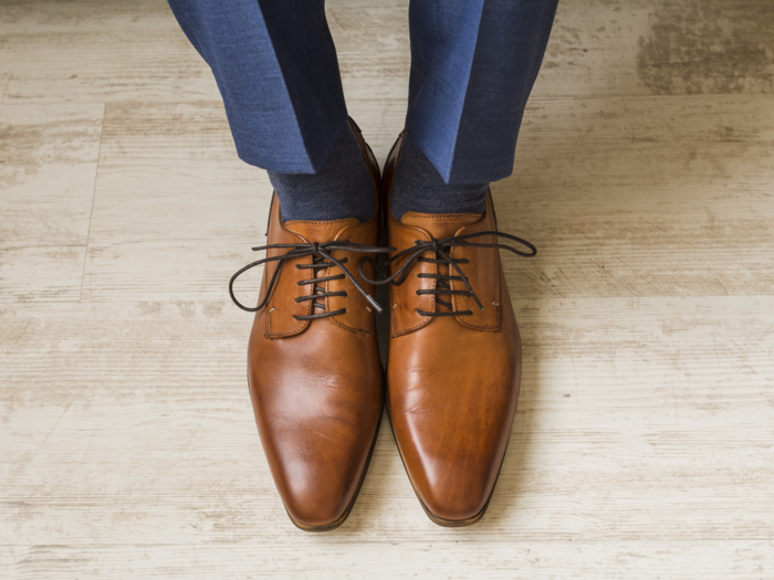 Good leather dress shoes in both black and brown.