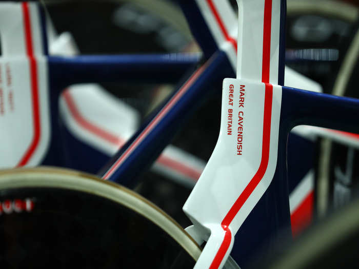 To help reduce drag in front and back, track bikes in Rio had sleek aero shapes all around the frame.