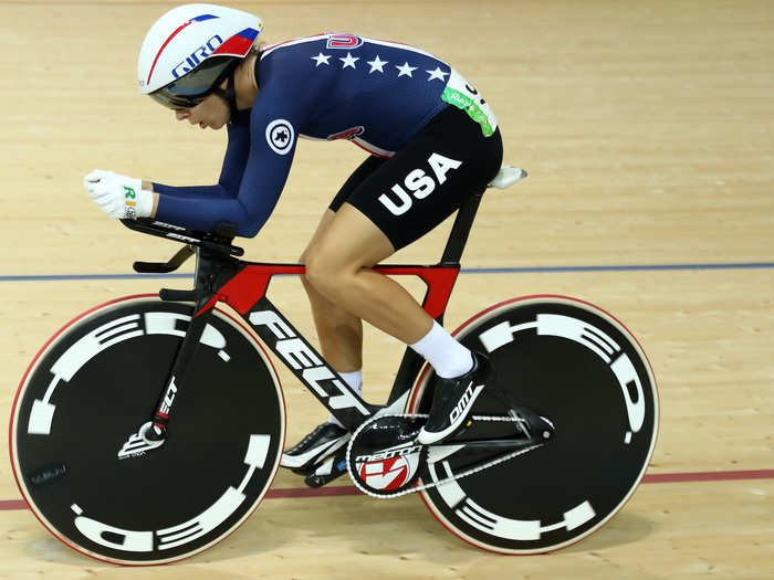 "Traditional cranks are on the right side, which we basically figured out was the wrong side for the track," said Anton Petrov, an engineer for Felt Bicycles, according to NBC.