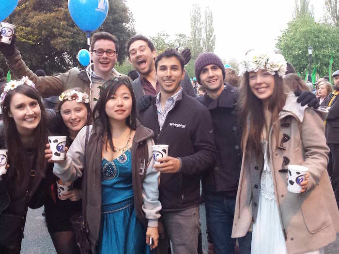 Occasionally, Erin will stay up all night. For one university tradition she participated in, she stayed awake with friends for an entire night to celebrate May Day on Magdalene Bridge. This photo was taken at 6 a.m. Somehow, after zero sleep, Erin and her friends are still smiling.