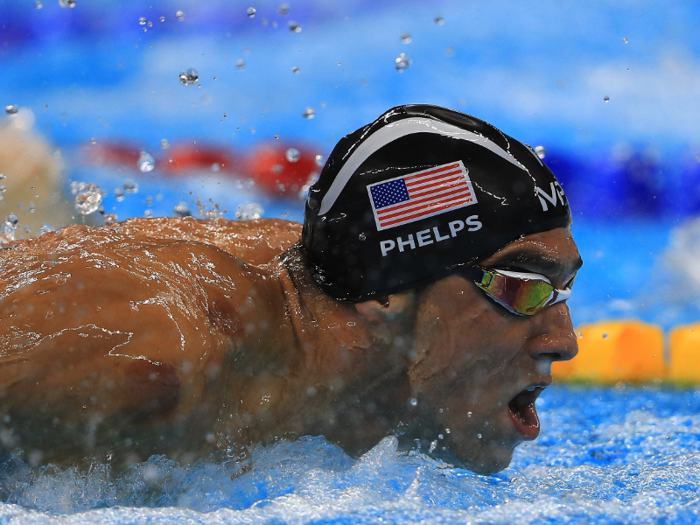 Michael Phelps was all business when he won five golds and a silver in Rio.