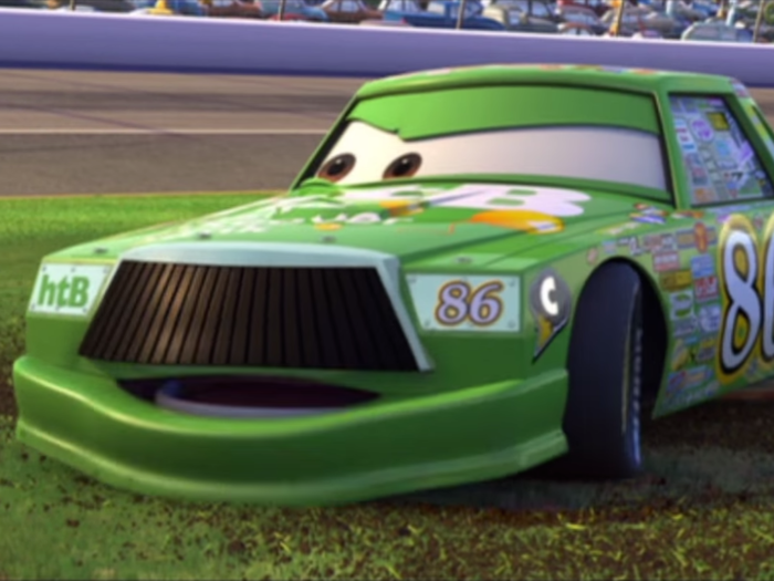 In the 2006 hit "Cars," Chick Hicks was the green nemesis of Lightning McQueen.