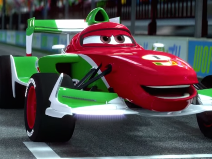 In "Cars 2," another antagonistic race car was introduced: Francesco.